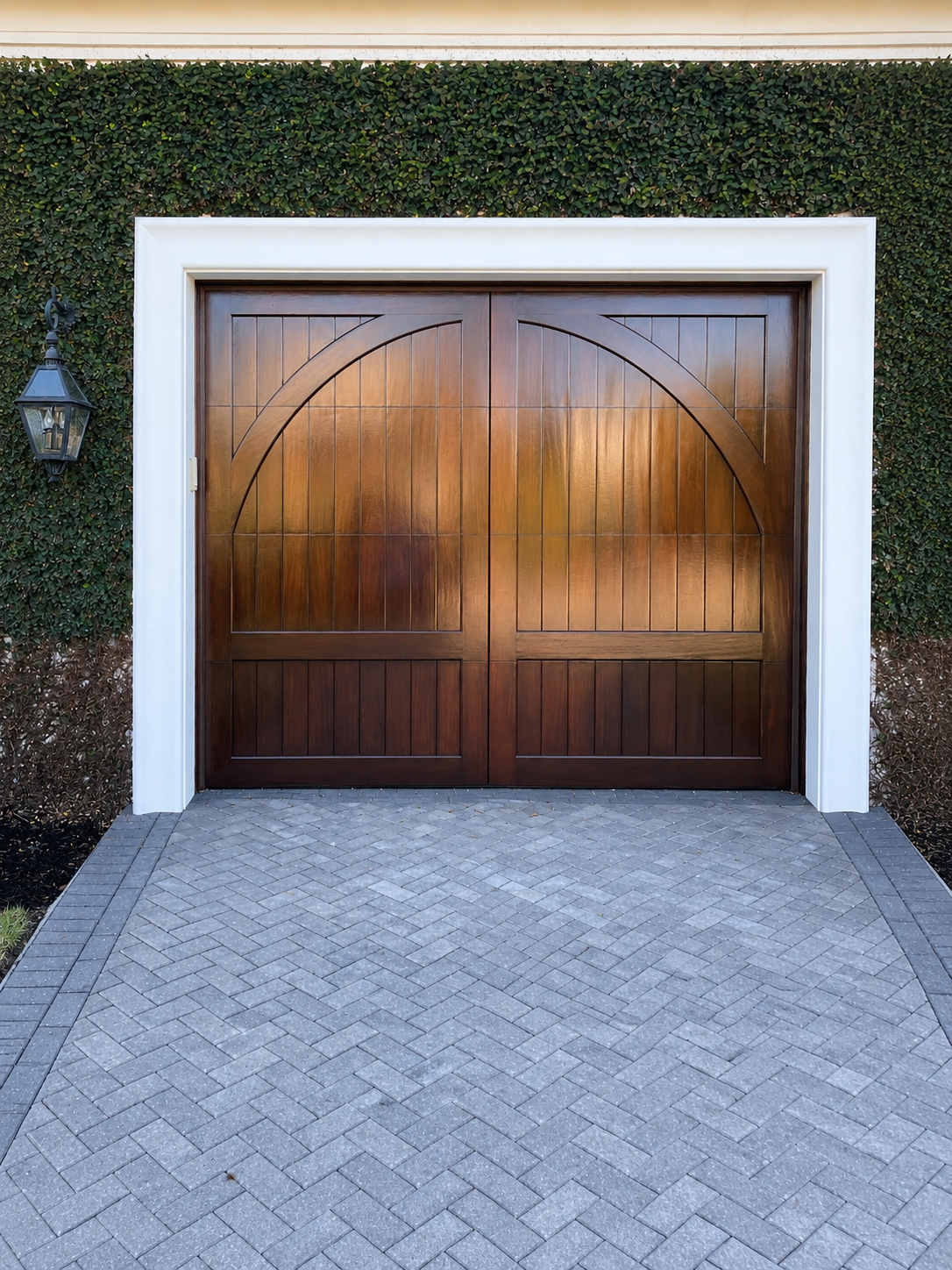 Stained Garage Door