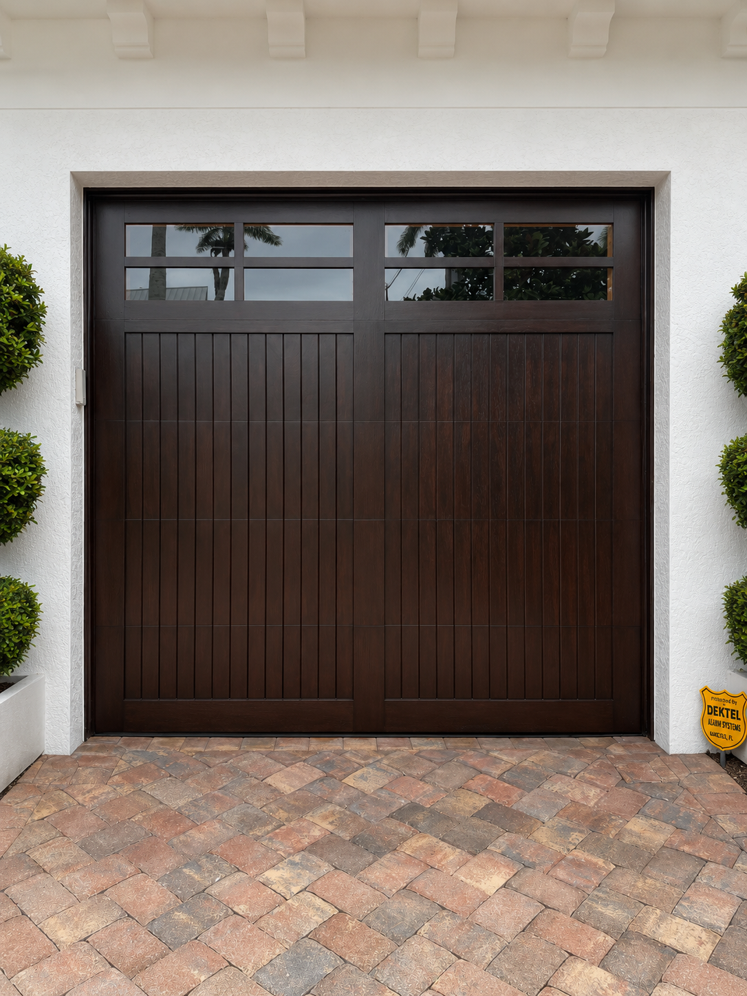 Stained Garage Door